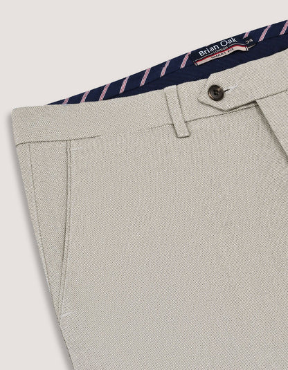 Light Grey Textured Chinos