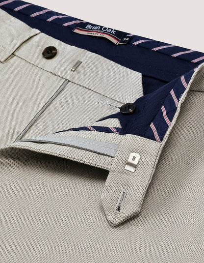 Light Grey Textured Chinos