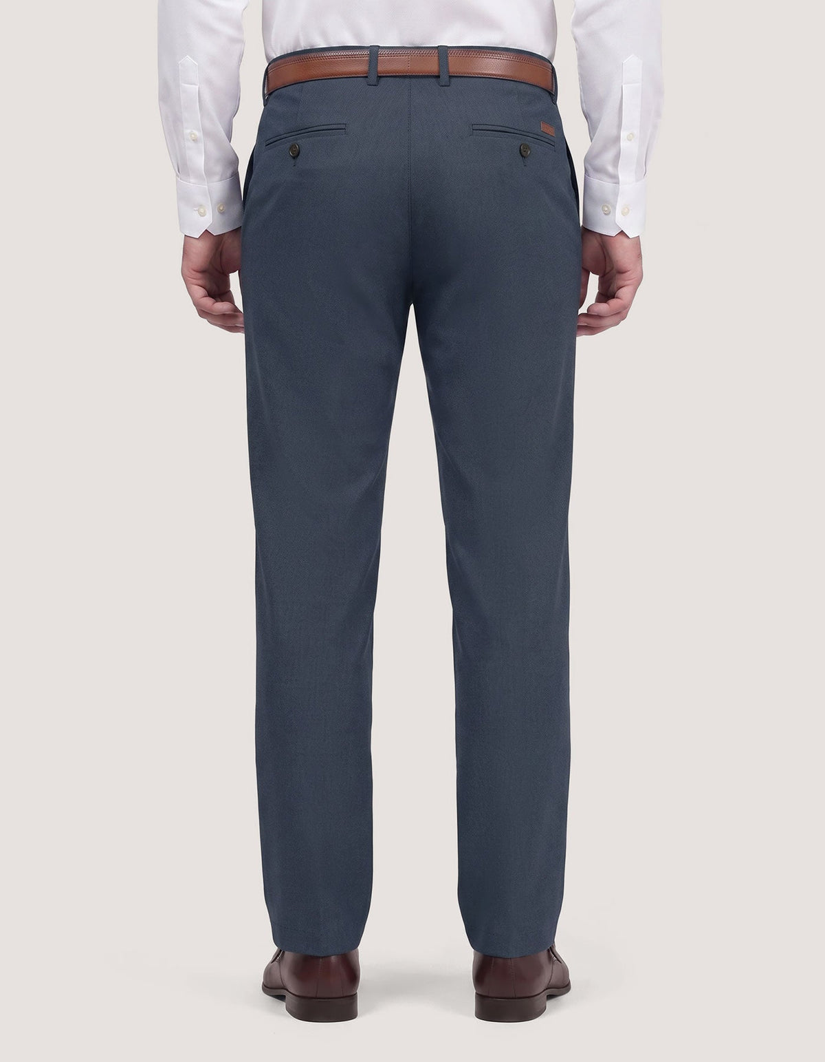 Premium Textured Cotton Chinos – Blue