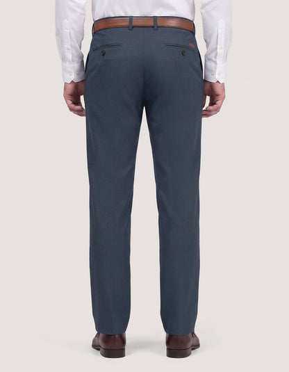 Premium Textured Cotton Chinos – Blue