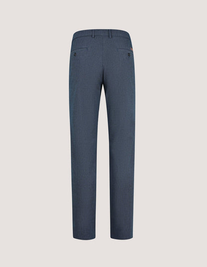Blue Textured Chino Trouser
