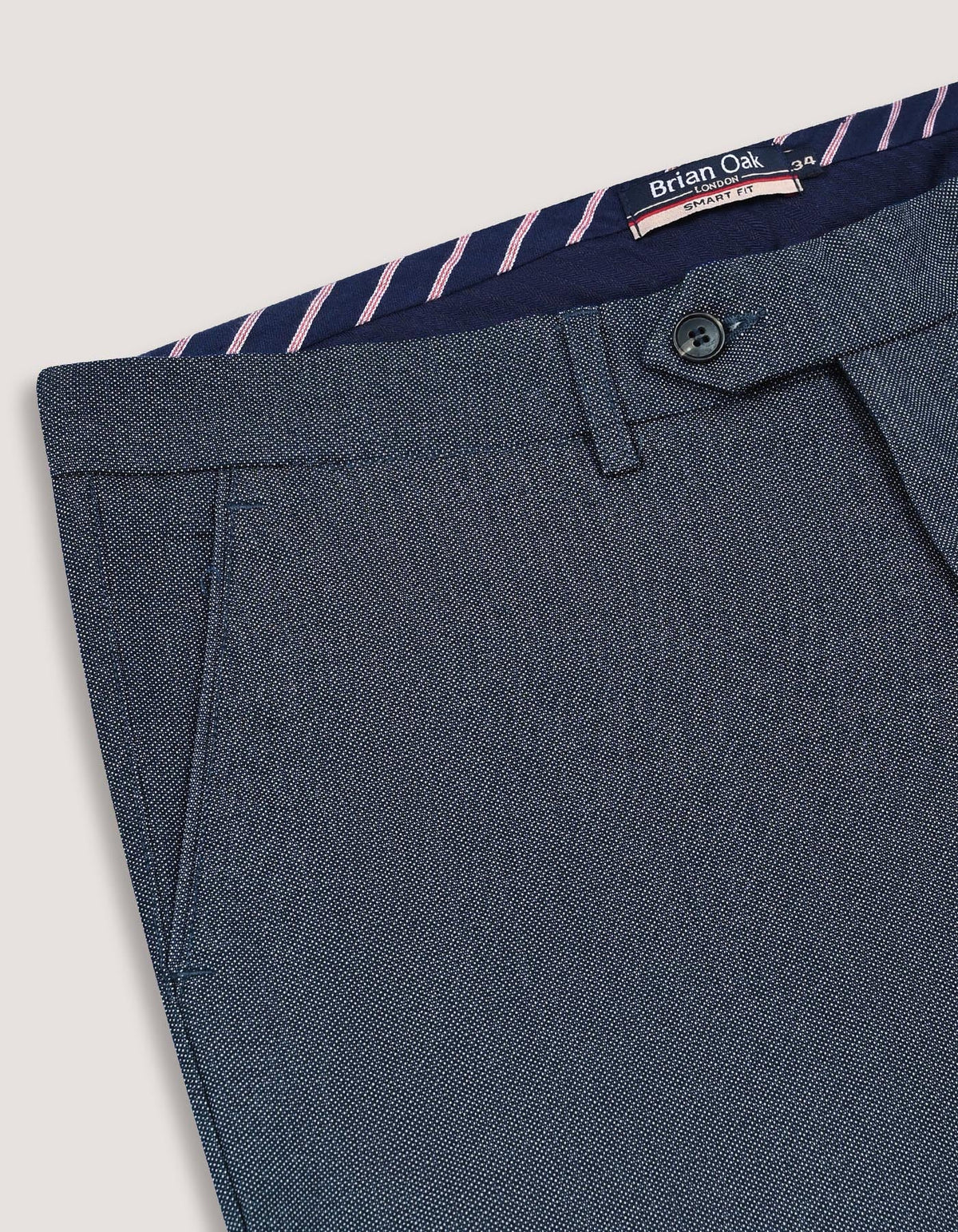 Premium Textured Cotton Chinos – Blue