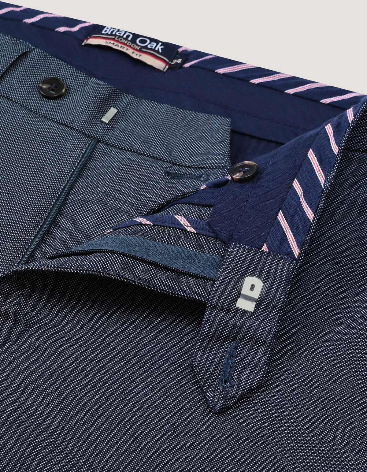 Premium Textured Cotton Chinos – Blue