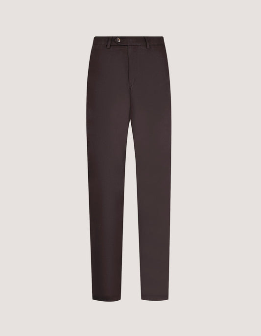 Premium Chocolate brown Cotton Stretch Chinos