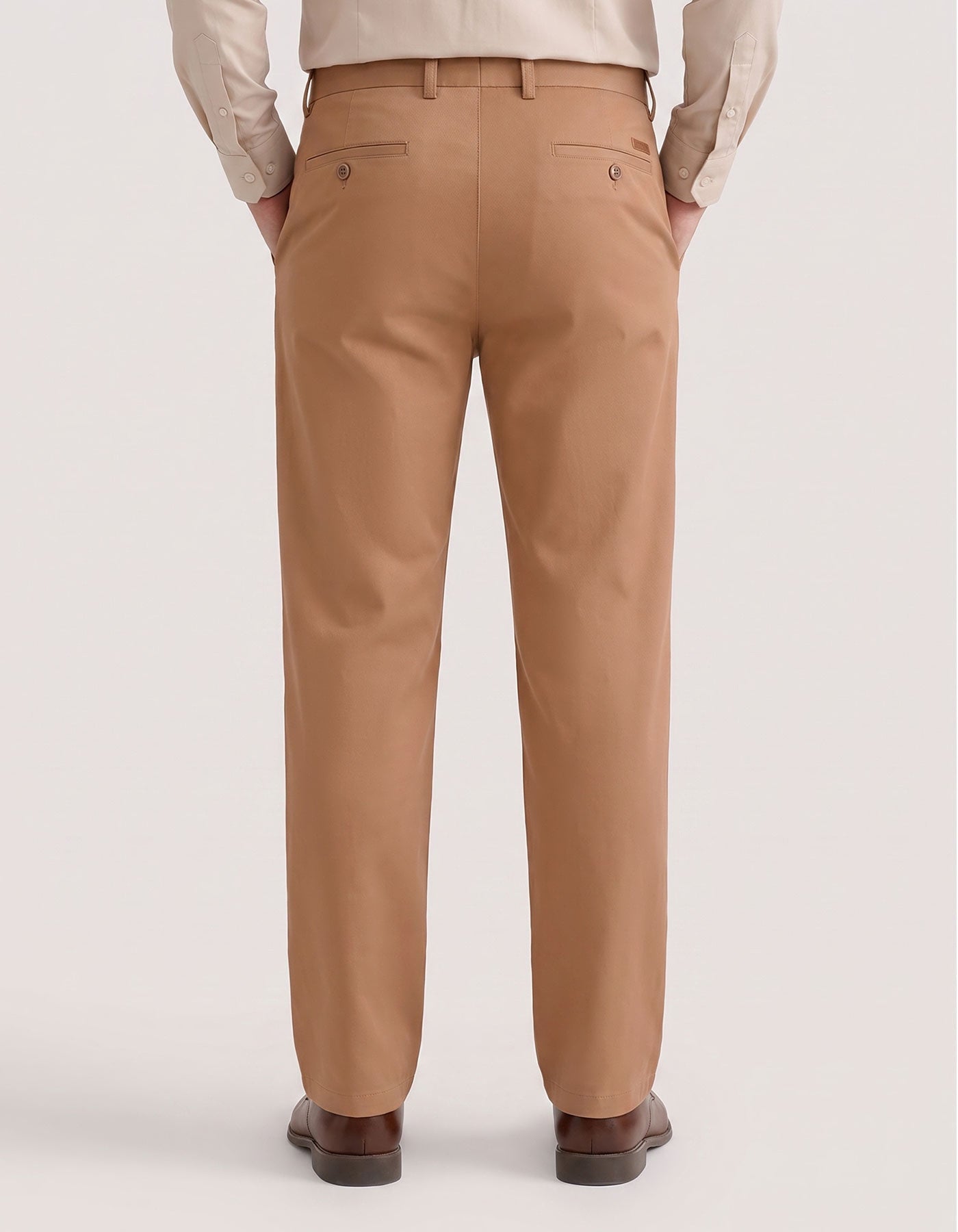 Camel Smart Fit Textured Chino Trouser