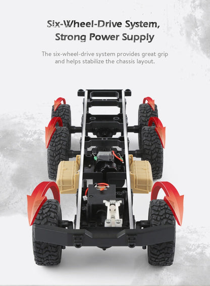JJR/C Q60 Transporter-1 Full Body 1:16 Mini 2.4GHz RC 6WD Tracked Off-Road Military Truck Car Toy, Q60