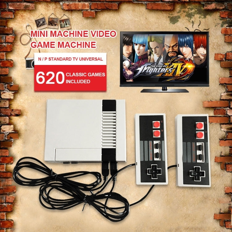 Retro Classic TV Mini Game Console, Built-in 620 Games, 620 Games(EU Plug), 620 Games(US Plug)