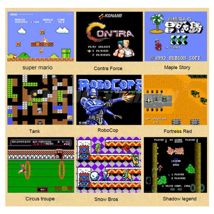 Retro Classic TV Mini Game Console, Built-in 620 Games, 620 Games(EU Plug), 620 Games(US Plug)