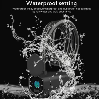W16 IP65 Waterproof Fingerprint Lock Steel Rope Anti-theft Electric Car Lock Bluetooth APP Electronic Lock, W16 Bluetooth + Fingerprint