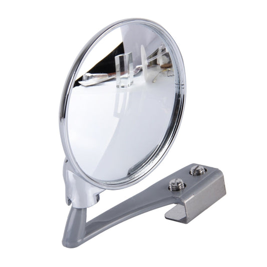 Vehicle Front Blind Area Wide-angle Adjustable Observation Mirror, Silver Left Side, Black Right Side
