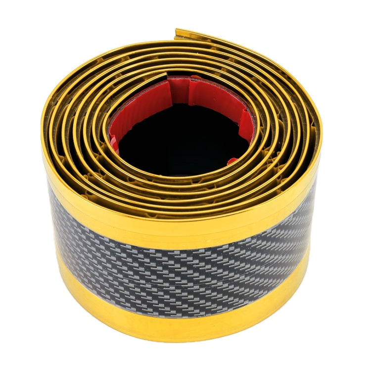 Universal Electroplate Carbon Fibre Car Door Threshold Decoration Strip Decorative Sticker, Size : 5CM x 2M, 5CM x 2M (Gold), 5CM x 2M (Red), 5CM x 2M (Silver)