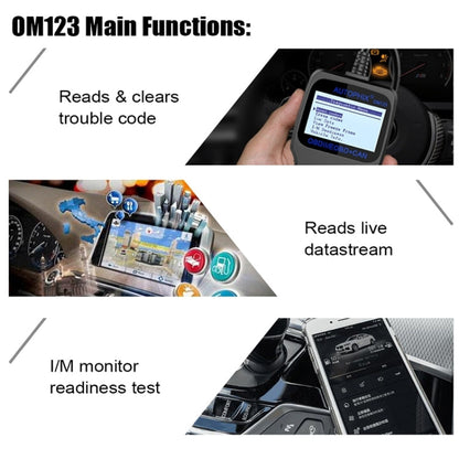 AUTOPHIX OM123 Car Portable OBD2 Scanner Car Diagnostic Tool OBD 2 Automotive Scanner EOBD Code Reader, OM123 (Orange)