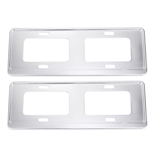2 PCS Car License Plate Magnesium Alloy Bracket Frame Holder Stand Mount(Silver), Magnesium Alloy Bracket