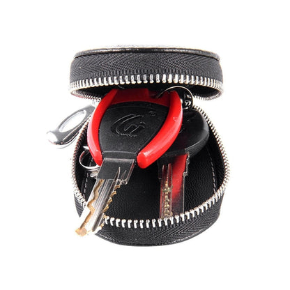 Universal Leather Crocodile Texture Waist Hanging Zipper Wallets Key Holder Bag (No Include Key)
