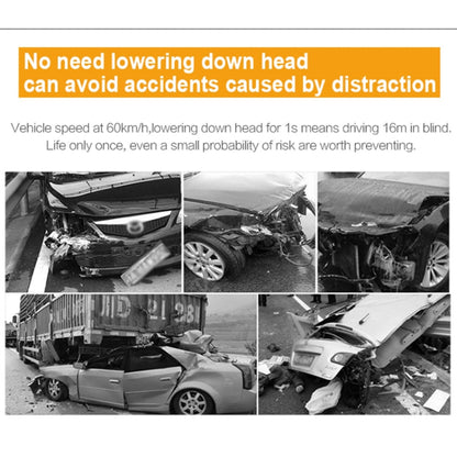 T100 OBD2 4 inch Vehicle-mounted Head Up Display Security System, Support Car Speed / Engine Revolving Speed Display / Instantaneous Fuel Consumption / Detection and Elimination Fault Code, T100