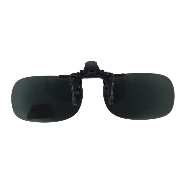 Polarized Clip-on Flip Up Plastic Clip Sunglasses Lenses Glasses Unbreakable Driving Fishing Outdoor Sport, Dark Green, Yellow, Brown