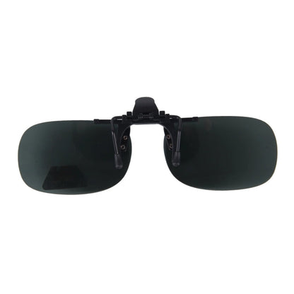Polarized Clip-on Flip Up Plastic Clip Sunglasses Lenses Glasses Unbreakable Driving Fishing Outdoor Sport, Dark Green, Yellow, Brown