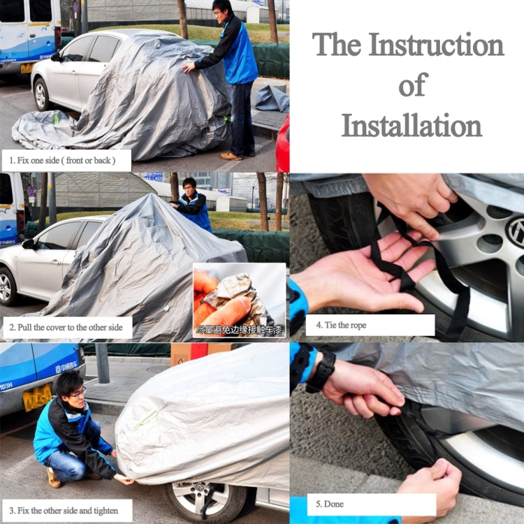 Oxford Cloth Anti-Dust Waterproof Sunproof Flame Retardant Breathable Indoor Outdoor Full Car Cover Sun UV Snow Dust Resistant Protection SUV Car Cover with Warning Strips, Fits Cars up to 4.8m(187 inch) in Length                                       ...