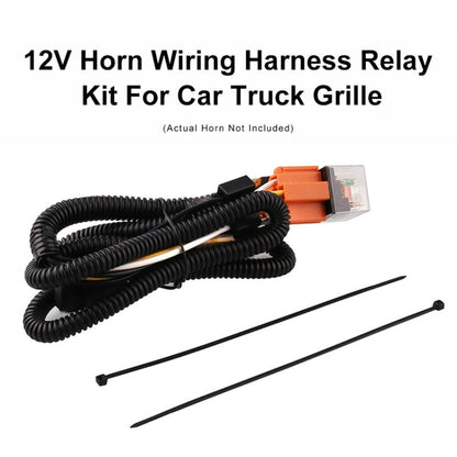 12V Horn Wiring Harness Relay Kit for Car Truck Grille Mount Blast Tone Horns, 12V Horn Wiring Harness Relay Kit