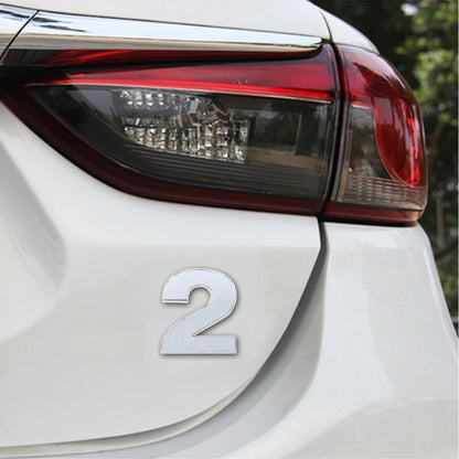 Car Vehicle Badge Emblem 3D Number One Self-adhesive Sticker Decal, Size: 3.6*4.5*0.5cm, 7, 8, 1, 2, 3, 4, 5, 6