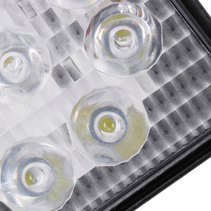 DC 10-30V 27W 2500LM 6000K Waterproof Vehicle Car Boat Marine External Work Lights Emergency Lights 30 Degrees Adjustable Spot Light LED Car Bulbs with 9 Intense Wafer LED Lights, Spot Light+27W