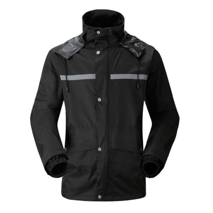 Durable Reflective Motorcycle Split Raincoat Pants Riding Bicycle Electric Bike Windproof Waterproof Rain Wear for Adult, Size: 2XL(Black), Size: 2XL