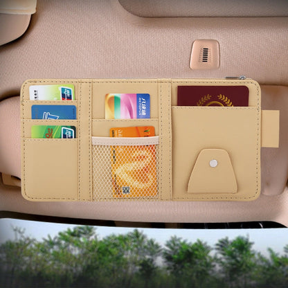 Car Sun Visor Board Paper Tissue Box CD Case Zipper Holder Card Bag Organizer, with Zipper  (Black), with Zipper, with Zipper (Yellow)
