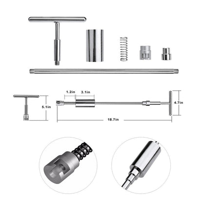 Auto Repair Body Tool Kit PDR Dent Paintless Repair Tools Dent Puller Slide Hammer Reverse Hammer Aluminum Suction Cups for Dent, Without Red T handle