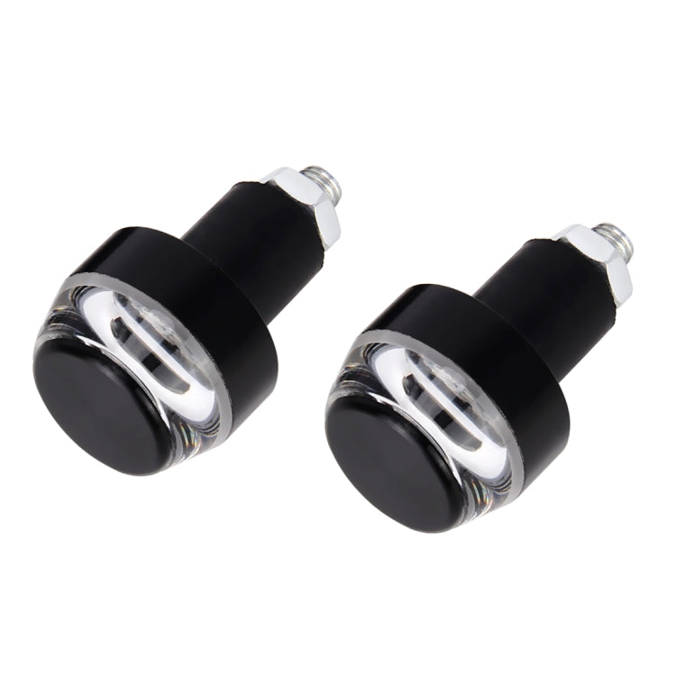 Pair Motorcycle Turn Signal Light Grip Bar Plug Strobe Side Marker End LED Handlebar Lamp, Red Light, Turn Double Light