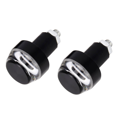 Pair Motorcycle Turn Signal Light Grip Bar Plug Strobe Side Marker End LED Handlebar Lamp, Red Light, Turn Double Light