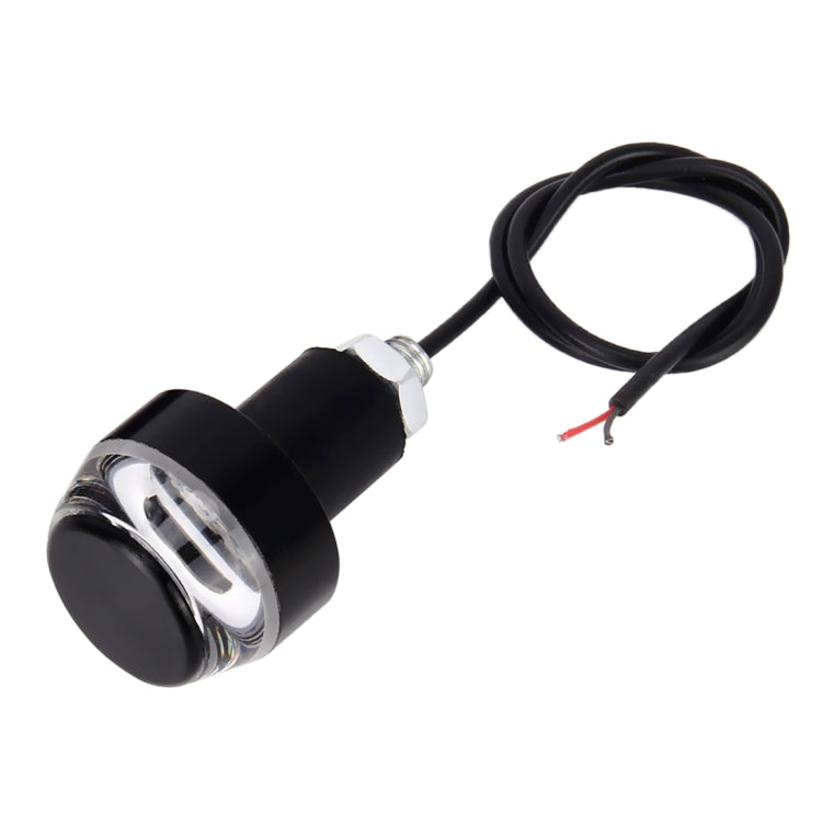 Pair Motorcycle Turn Signal Light Grip Bar Plug Strobe Side Marker End LED Handlebar Lamp, Red Light, Turn Double Light