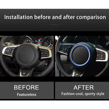 Car Auto Steering Wheel Aluminum Alloy Ring Cover Trim Sticker Decoration for Jaguar, For Jaguar