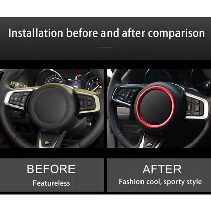 Car Auto Steering Wheel Aluminum Alloy Ring Cover Trim Sticker Decoration for Jaguar, For Jaguar