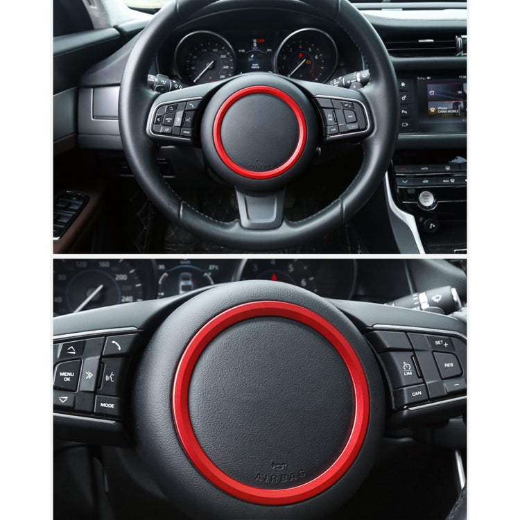 Car Auto Steering Wheel Aluminum Alloy Ring Cover Trim Sticker Decoration for Jaguar, For Jaguar