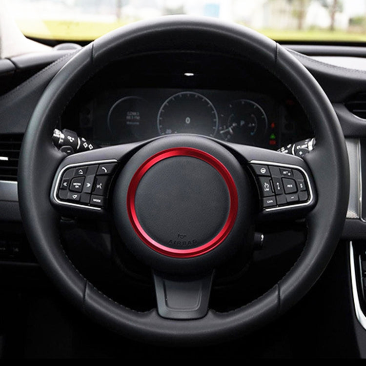Car Auto Steering Wheel Aluminum Alloy Ring Cover Trim Sticker Decoration for Jaguar, For Jaguar