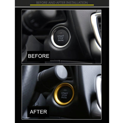 Car Engine Start Key Push Button Ring Trim Aluminum Alloy Sticker Decoration for Mazda, For Mazda