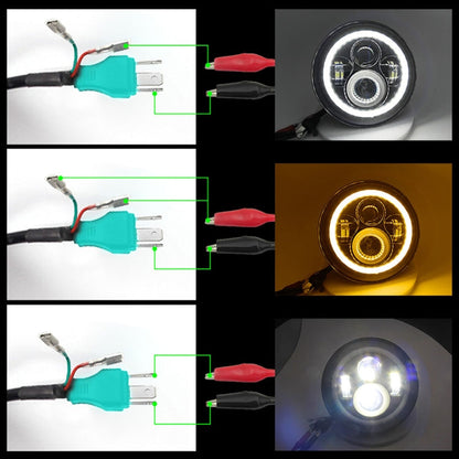 2 PCS 7 inch IP68 Waterproof 6500K 75W CREE LED Headlight Hi/Lo Beam Driving Lamp for Jeep Wrangler JK TJ LJ, 6500K 75W