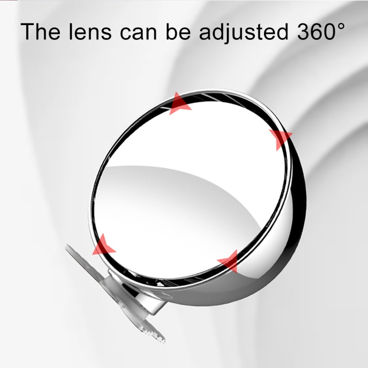 3R-044 Auxiliary Rear View Mirror Car Adjustable Blind Spot Mirror Wide Angle Auxiliary Rear View Side Mirror, 3R-044 (White), 3R-044 (Black), 3R-044 (Silver)
