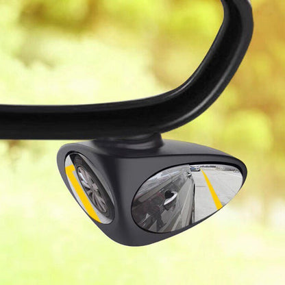 3R-046 360 Degrees Rotatable Right Blind Spot Side Assistant Mirror for Auto Car, Right Black, Right White
