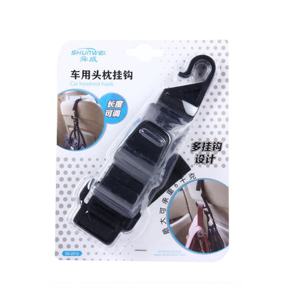 SHUNWEI SD-2512 Car Headrest Hook Universal Adjustable Car Back Seat Headrest Hanger Holder Hook for Bag Purse Cloth Grocery, SD-2512
