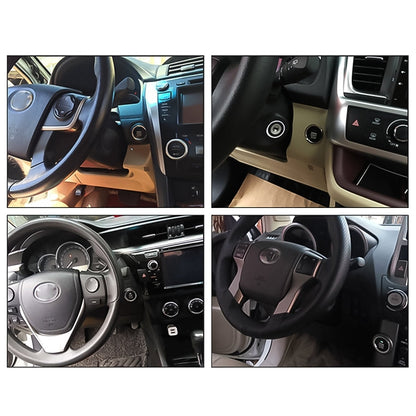 Smart Car Switch Car Engine Start Stop Switch Car Push Start Switch, with RFID Alarm System, Blue Light, Car Switch