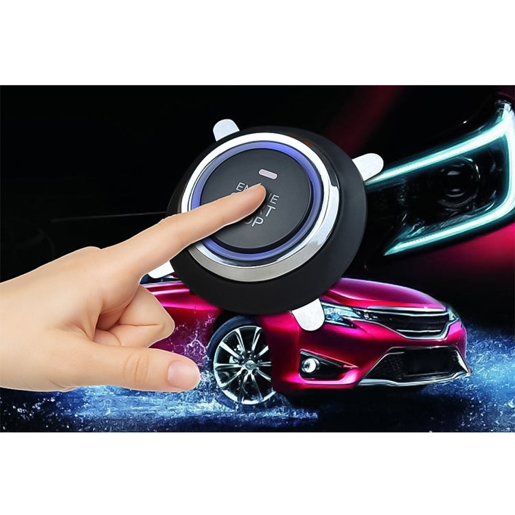 Smart Car Switch Car Engine Start Stop Switch Car Push Start Switch, with RFID Alarm System, Blue Light, Car Switch