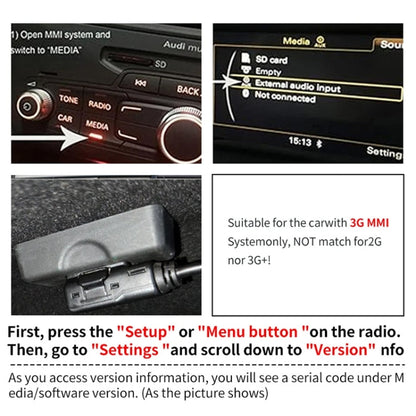 Car MMI 3G AMI Bluetooth Audio Cable Wiring Harness for Audi Q5 A5 A7 R7 S5 Q7 A6L A8L A4L, For Audi A6L / A8L
