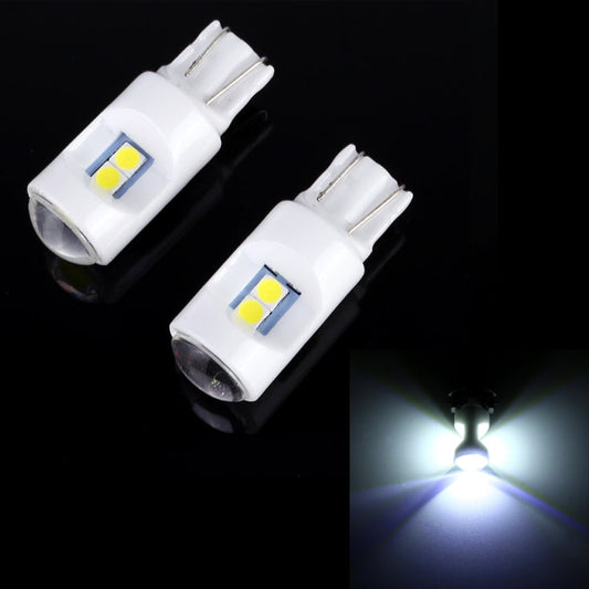 2 PCS T10 / W5W / 194 DC 12V 1.2W 6LEDs SMD-3030 Car Reading Lamp Clearance Light, with Projector Lens Light