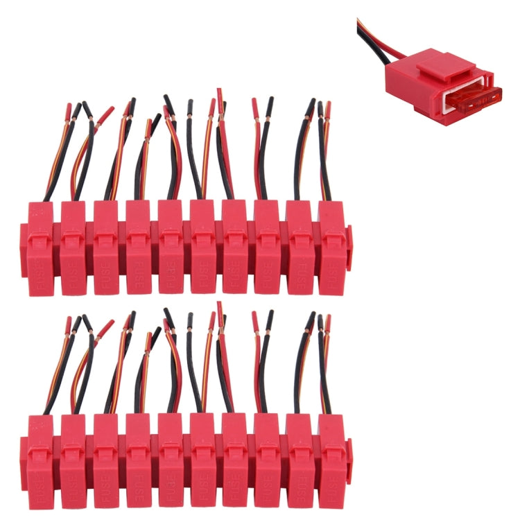 20 PCS Removable Car Waterproof Ceramic Connector Blade Fuse Box Holder, 20 PCS Waterproof Ceramic Connector