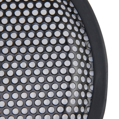 8 inch Car Auto Metal Mesh Black Round Hole Subwoofer Loudspeaker Protective Cover Mask Kit with Fixed Holder, 8 Inch