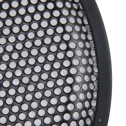 12 inch Car Auto Metal Mesh Black Round Hole Subwoofer Loudspeaker Protective Cover Mask Kit with Fixed Holder, 12 Inch