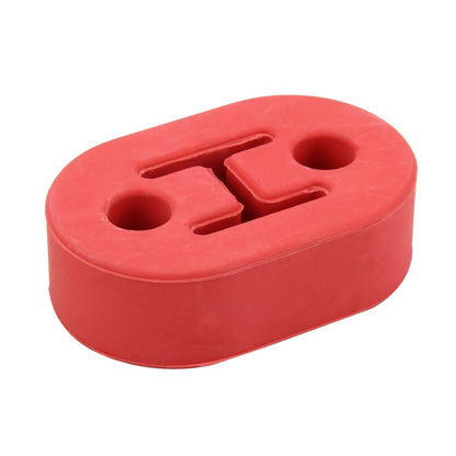 Universal Car Two Holes Adjustable Rubber Mounting Bracket Exhaust Tube Hanging Rubber Tube Car Exhaust Pipe Hanging Shackle Hanging Exhaust Hanging From Ear, 2 Holes (Red)