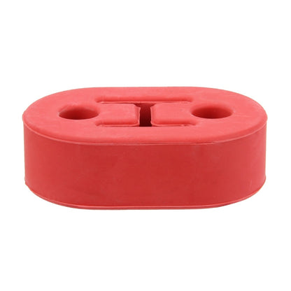 Universal Car Two Holes Adjustable Rubber Mounting Bracket Exhaust Tube Hanging Rubber Tube Car Exhaust Pipe Hanging Shackle Hanging Exhaust Hanging From Ear, 2 Holes (Red)