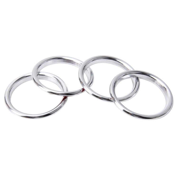 4 PCS Car Outlet Decorative Rings Aluminum Alloy Air Outlet Chrome Trim Ring Car Dashboard  Air Vents Cover Sticker Decoration for Audi A3, For Audi A3